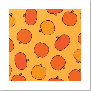 Pumpkin pattern Posters and Art